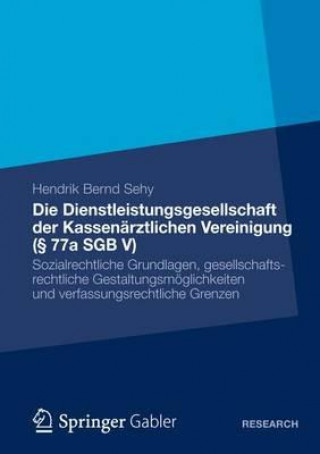 Kniha Die Dienstleistungsgesellschaft der Kassenarztlichen Vereinigung ( 77a SGB V) Hendrik B. Sehy