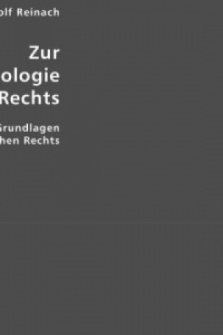 Kniha Zur Phänomologie des Rechts Adolf Reinach