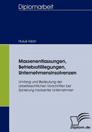 Könyv Massenentlassungen, Betriebsstilllegungen, Unternehmensinsolvenzen Hulusi Aslan