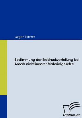 Kniha Bestimmung der Erddruckverteilung bei Ansatz nichtlinearer Materialgesetze Jürgen Schmitt