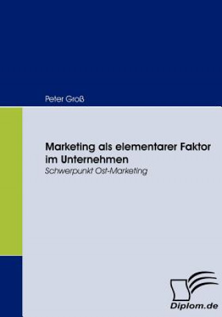 Könyv Marketing als elementarer Faktor im Unternehmen Peter Groß