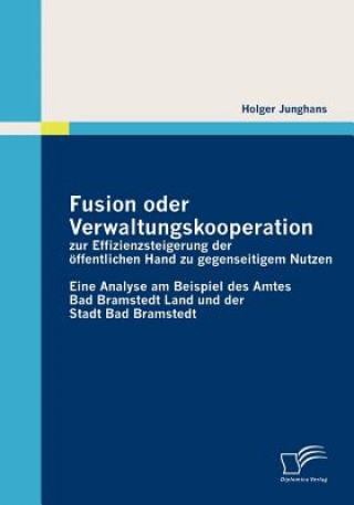 Könyv Fusion oder Verwaltungskooperation zur Effizienzsteigerung der oeffentlichen Hand zu gegenseitigem Nutzen Holger Junghans