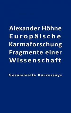 Libro Europaische Karmaforschung Alexander Höhne