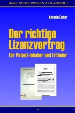 Buch Der richtige Lizenzvertrag Antonio Elster