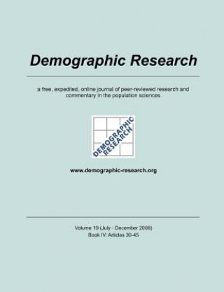 Knjiga Demographic Research Volume 19 Book 4 Joshua R. Goldstein