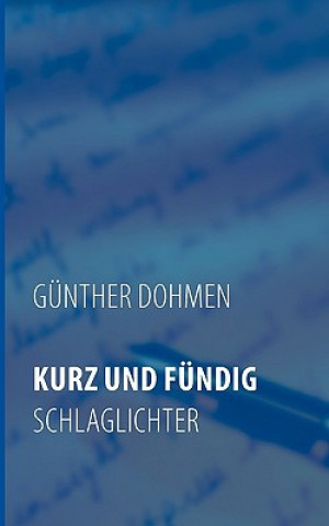 Kniha Kurz Und Fundig Günther Dohmen