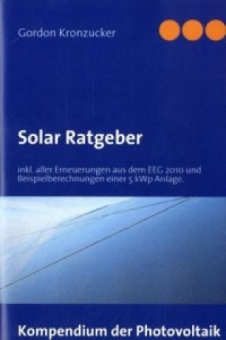 Kniha Solar Ratgeber Gordon Kronzucker