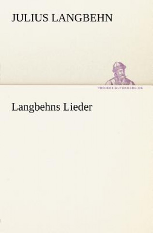 Buch Langbehns Lieder Julius Langbehn