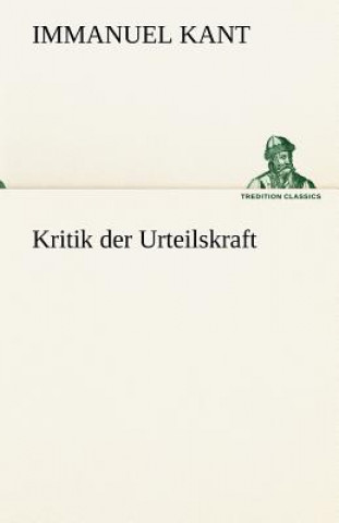 Knjiga Kritik Der Urteilskraft Immanuel Kant