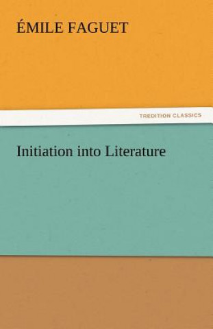 Kniha Initiation Into Literature Émile Faguet
