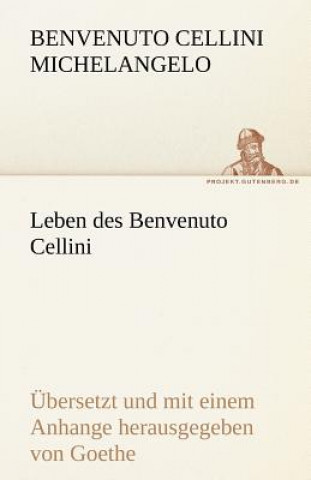 Könyv Leben Des Benvenuto Cellini Benvenuto Cellini Michelangelo
