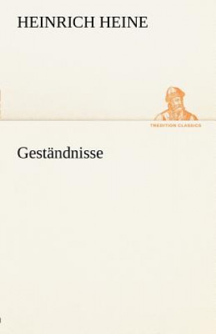 Kniha Gestandnisse Heinrich Heine