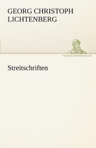 Libro Streitschriften Georg Chr. Lichtenberg