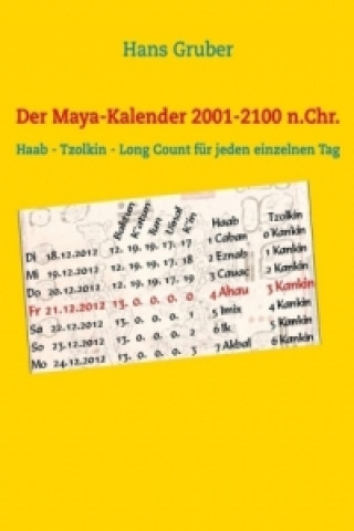 Knjiga Der Maya-Kalender 2001-2100 n.Chr. Hans Gruber