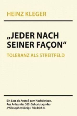 Könyv "Jeder nach seiner Façon" Heinz Kleger