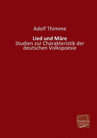Книга Lied Und Mare Adolf Thimme