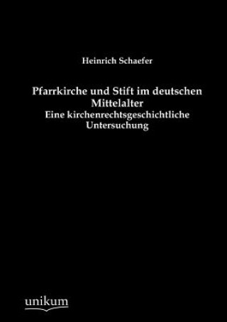 Buch Pfarrkirche und Stift im deutschen Mittelalter Heinrich Schaefer