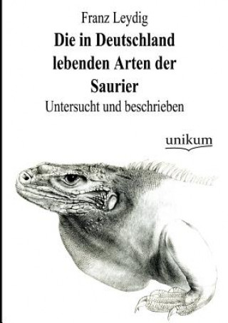 Książka in Deutschland lebenden Arten der Saurier Franz Leydig