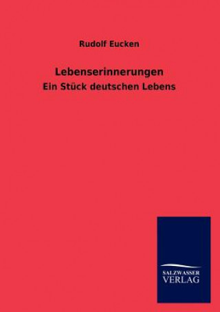 Kniha Lebenserinnerungen Rudolf Eucken