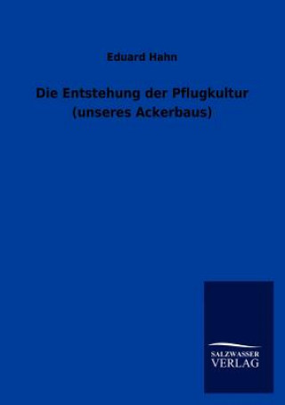 Book Entstehung der Pflugkultur (unseres Ackerbaus) Eduard Hahn