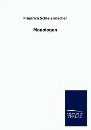 Buch Monologen Friedrich D. E. Schleiermacher