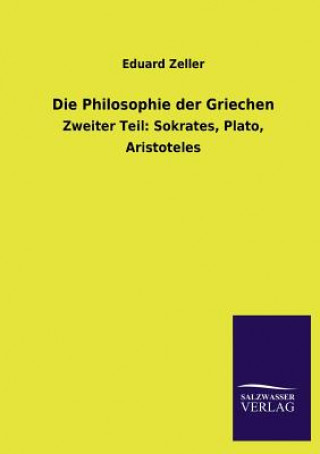 Kniha Philosophie der Griechen Eduard Zeller