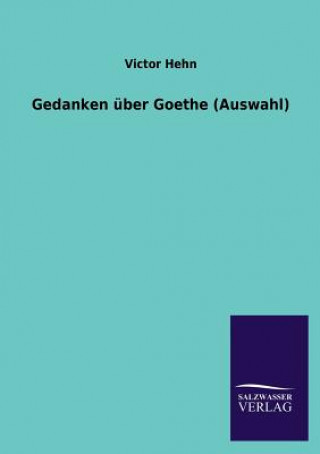 Kniha Gedanken uber Goethe (Auswahl) Victor Hehn