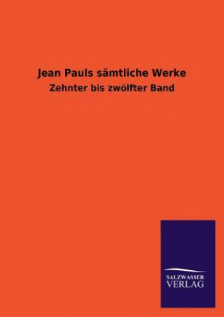 Kniha Jean Pauls Samtliche Werke ean Paul