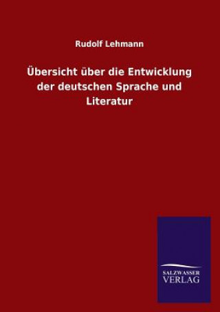 Kniha UEbersicht uber die Entwicklung der deutschen Sprache und Literatur Rudolf Lehmann