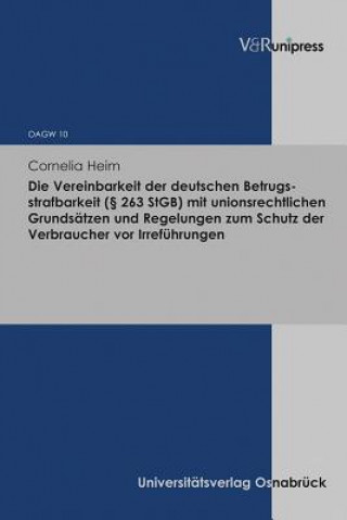 Livre OsnabrA"cker Abhandlungen zum gesamten Wirtschaftsstrafrecht. Cornelia Heim