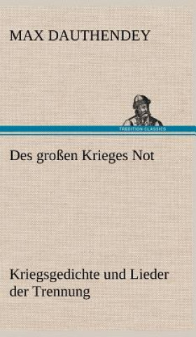 Libro Des Grossen Krieges Not Max Dauthendey