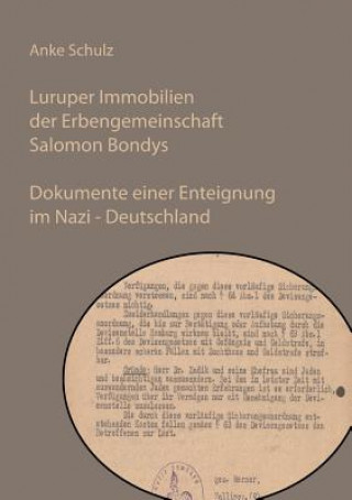 Książka Luruper Immobilien der Erbengemeinschaft Salomon Bondys Anke Schulz