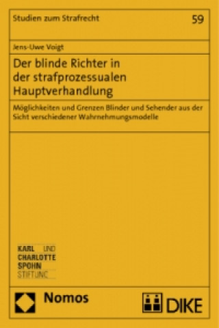 Kniha Der blinde Richter in der strafprozessualen Hauptverhandlung Jens-Uwe Voigt
