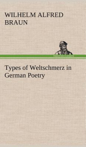 Buch Types of Weltschmerz in German Poetry Wilhelm Alfred Braun