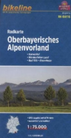 Tiskovina Oberbayerisches Alpenvorland Cycle Map Esterbauer Verlag
