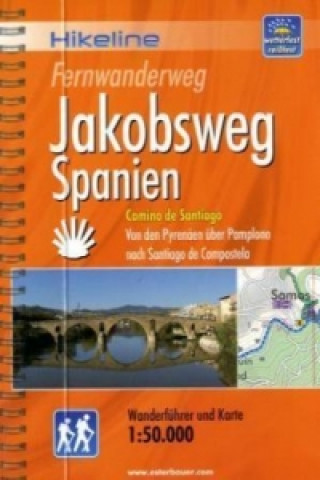 Książka Hikeline Wanderführer Fernwanderweg Jakobsweg Spanien 