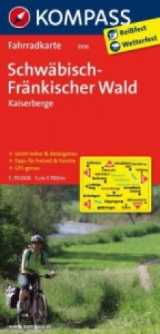 Materiale tipărite KOMPASS Fahrradkarte Schwäbisch-Fränkischer Wald - Kaiserberge 