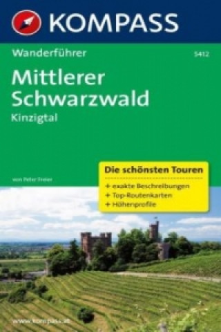 Carte KOMPASS Wanderführer Mittlerer Schwarzwald, Kinzigtal Peter Freier