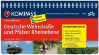 Carte KOMPASS Fahrradführer Deutsche Weinstraße und Pfälzer Rheinebene Heinz-Egon Rösch