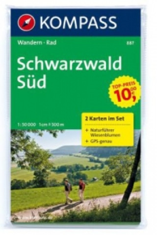 Pubblicazioni cartacee Schwarzwald Süd, 2 Bl. m. Kompass Naturführer Wiesenblumen Kompass-Karten Gmbh