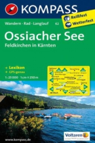 Materiale tipărite KOMPASS Wanderkarte Ossiacher See, Feldkirchen in Kärnten Kompass-Karten Gmbh