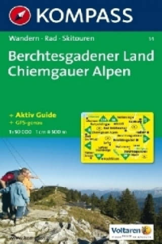 Nyomtatványok Kompass Karte Berchtesgadener Land, Chiemgauer Alpen 