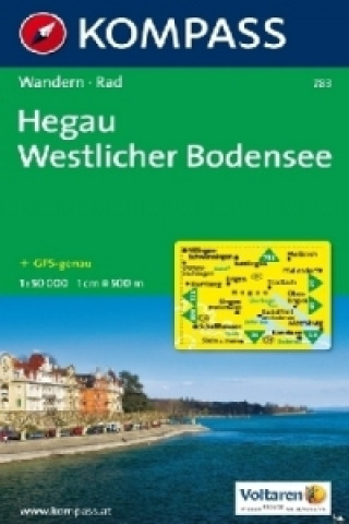 Tiskovina Kompass Karte Hegau, Westlicher Bodensee 