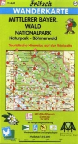Nyomtatványok Fritsch Karte - Mittlerer Bayerischer Wald, Nationalpark 