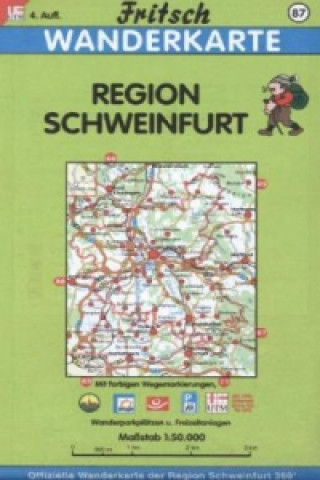 Tiskovina Fritsch Karte - Region Schweinfurt, Wanderkarte 