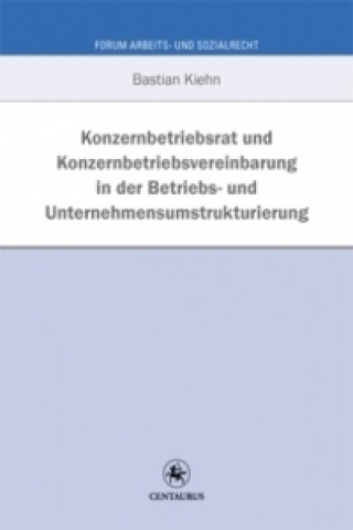 Kniha Konzernbetriebsrat und Konzernbetriebsvereinbarung in der Betriebs- und Unternehmensumstrukturierung Bastian Kiehn