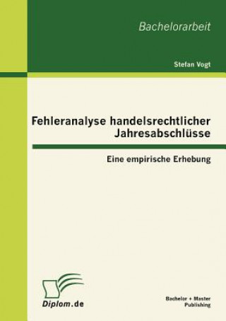 Kniha Fehleranalyse handelsrechtlicher Jahresabschlusse Stefan Vogt