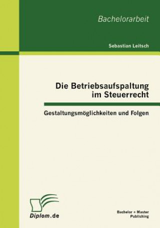 Carte Betriebsaufspaltung im Steuerrecht Sebastian Leitsch