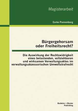 Książka Burgergehorsam oder Freiheitsrecht? Eerke Pannenborg