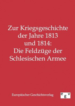 Kniha Zur Kriegsgeschichte der Jahre 1813 und 1814 Ohne Autor